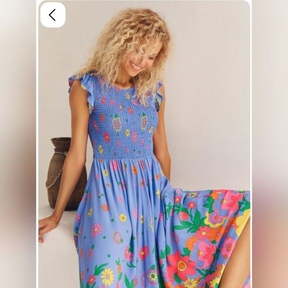 Mister Zimi womens Abbie Blue Meadow Floral Midi Dress size 10 AU (6 US) $199